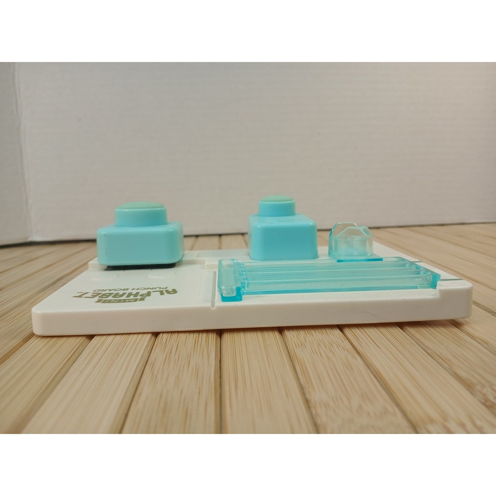 We R Memory Keepers Mini Alphabet Punch Board White Blue Craft Tool - Picture 8 of 9